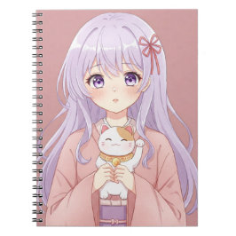 Cuaderno Chica de Maneki-Neko por Natasha Us