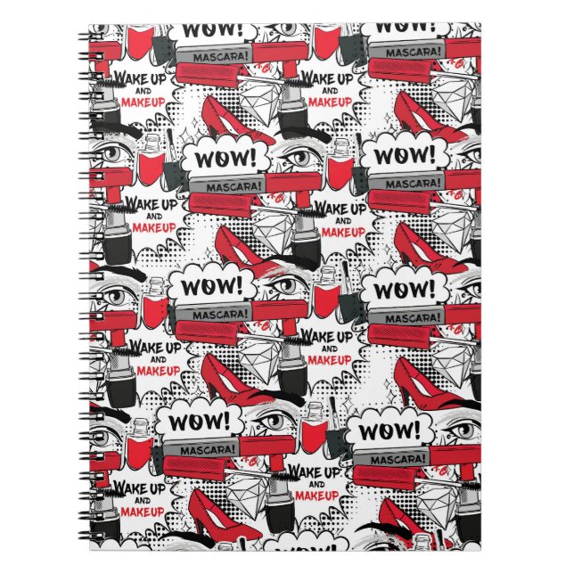 Cuaderno Chica de maquillaje lindo - Belleza kawaii y moda  (Frente)