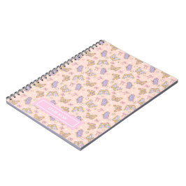 Cuaderno Chica de mariposa caprichosa personalizada