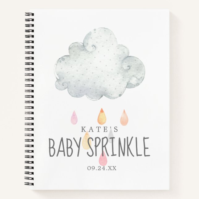 Cuaderno Chica de nube de lluvia Bebé Sprinkle Gift List pa (Anverso)