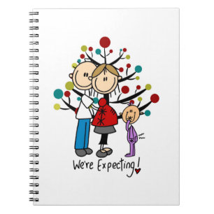 Cuaderno Chica de Padres Esperados de Figuras de Palo