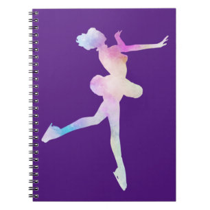 Cuaderno Chica de patinaje sobre hielo acuático