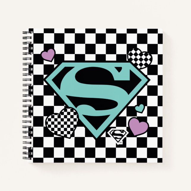 Cuaderno Chica de patinaje Supergirl Hearts S-Shield (Anverso)