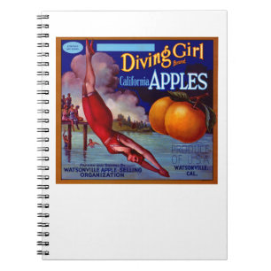 Cuaderno Chica de submarinismo California Apples