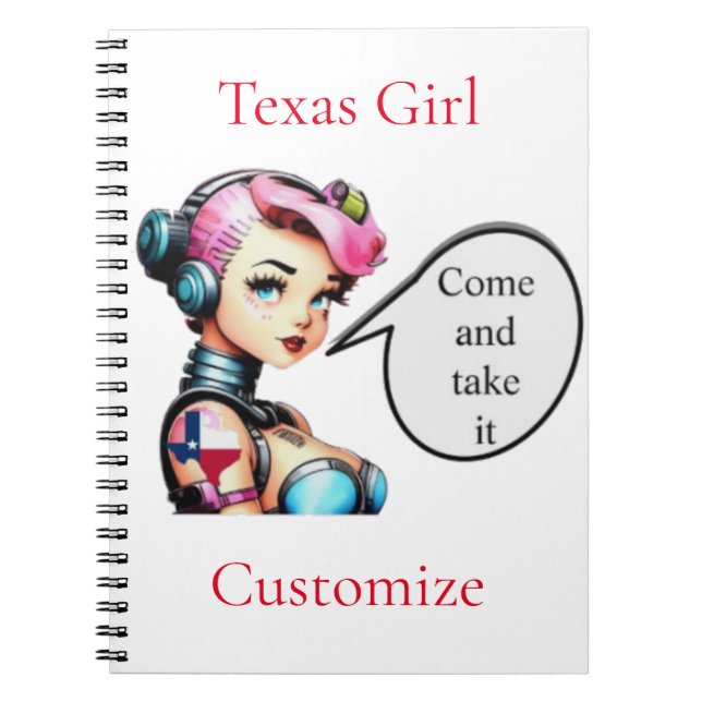 Cuaderno Chica de Texas Thunder_Cove (Frente)