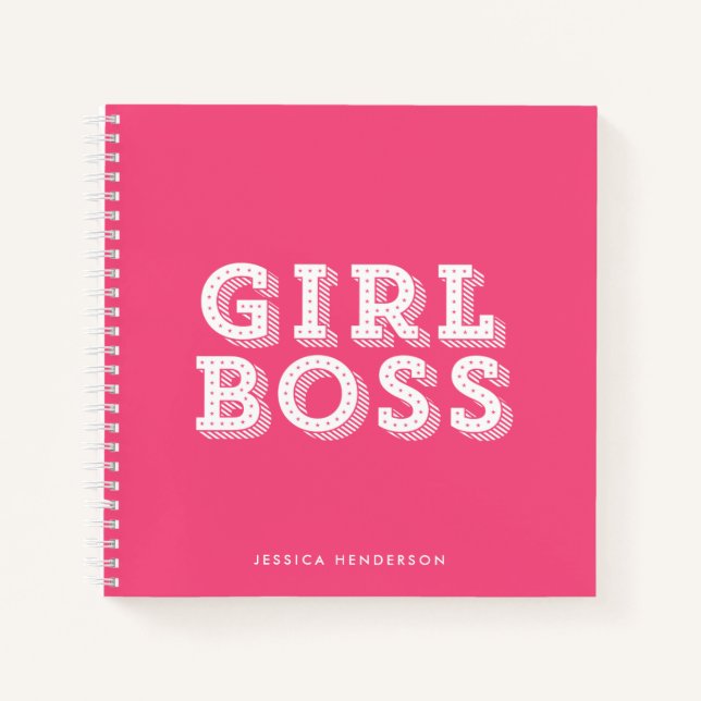 Cuaderno Chica de tipografía marquesa moderna Jefe personal (Anverso)