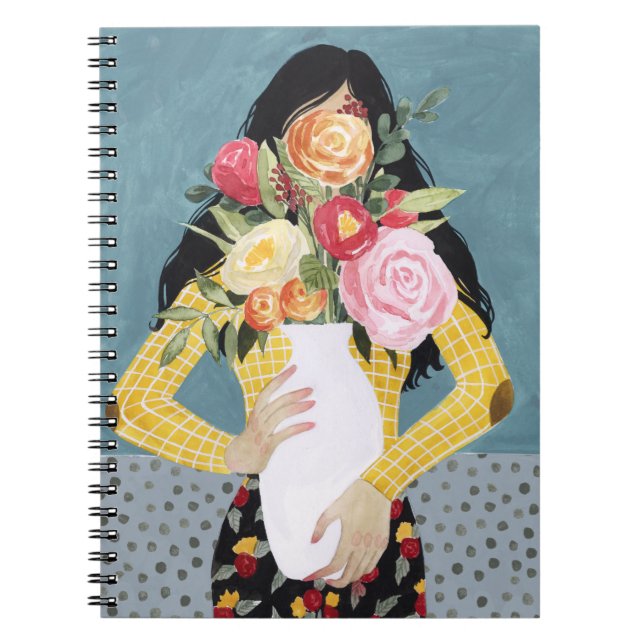 Cuaderno Chica de vara de flores (Frente)