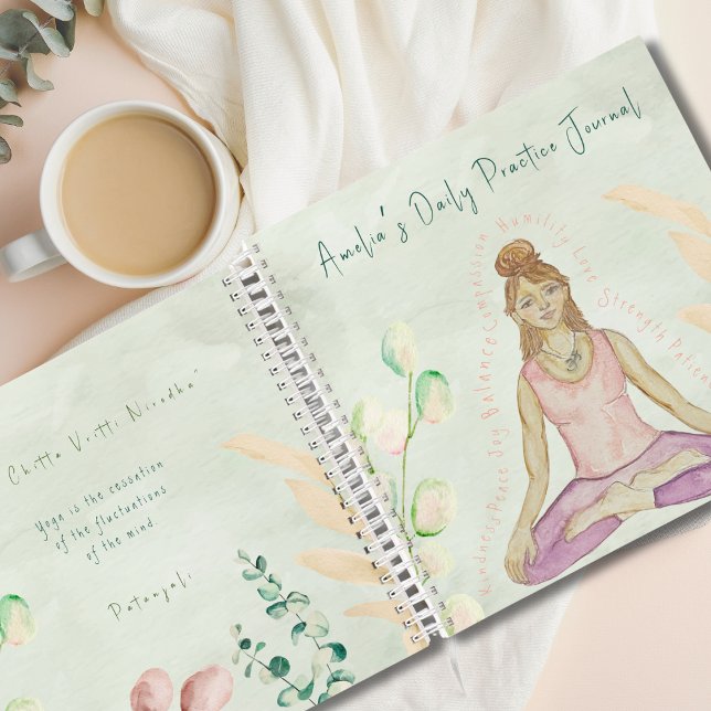 Cuaderno Chica de yoga acuarela en la práctica de Lotus Dai (Subido por el creador)