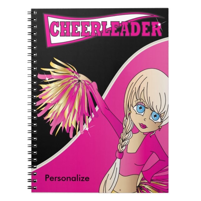 Cuaderno Chica del animador de la cuenta | Nombre DIY | Blo (Frente)