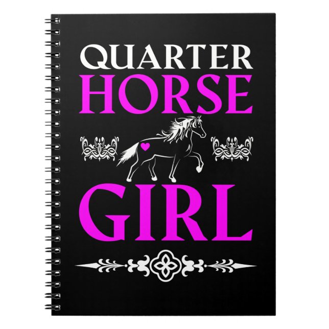 Cuaderno Chica del caballo cuarto de milla (Frente)