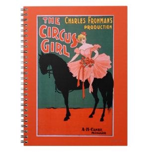 Cuaderno Chica del circo - Mujer en teatro de caballos