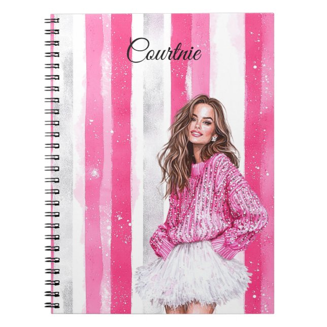 Cuaderno Chica del Haired Glam Pink Brown (Frente)