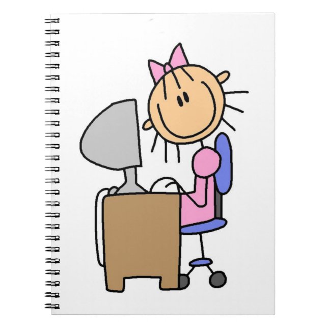 Cuaderno Chica en la computadora (Frente)