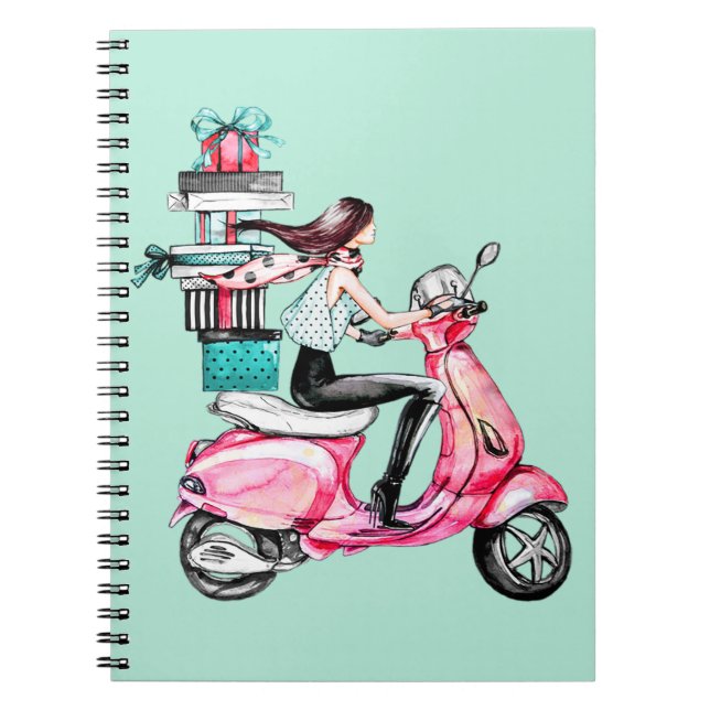 Cuaderno Chica en Scooter (Frente)