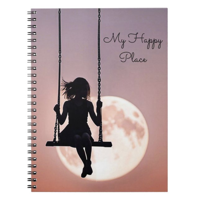 Cuaderno Chica En Swing Con Luna (Frente)