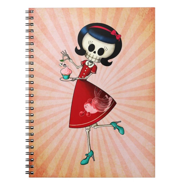 Cuaderno Chica esquelético dulce y asustadizo (Frente)