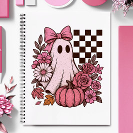 Cuaderno Chica fantasma de coqueta rosa retro con Bow Hallo