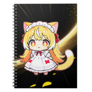 Cuaderno Chica Gato Chibi Rubia - Vestido Midi