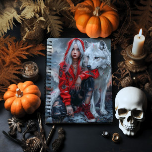 Cuaderno Chica Gótica y Lobo