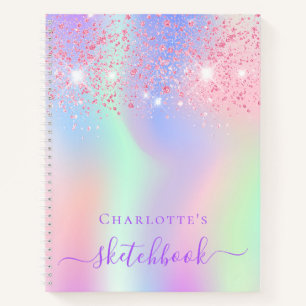 Cuaderno Chica holográfico rosa púrpura en Sketchbook
