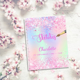 Cuaderno Chica holográfico rosa púrpura en Sketchbook
