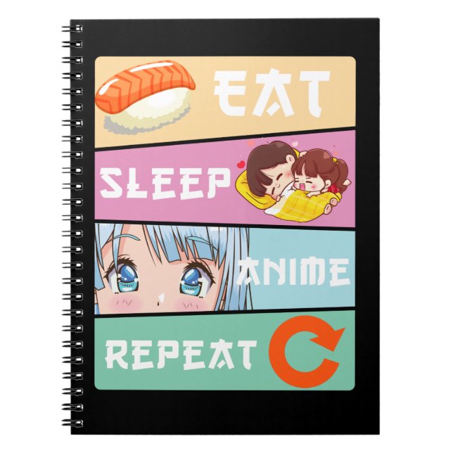 Cuaderno Chica japonés de historietas manga anime (Frente)