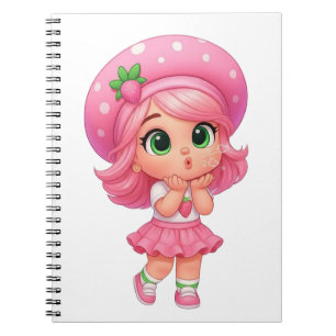 Cuaderno Chica Kawaii de Fresa Chibi
