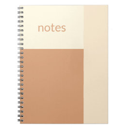 Cuaderno Chica limpio Tan y Personalizable crema