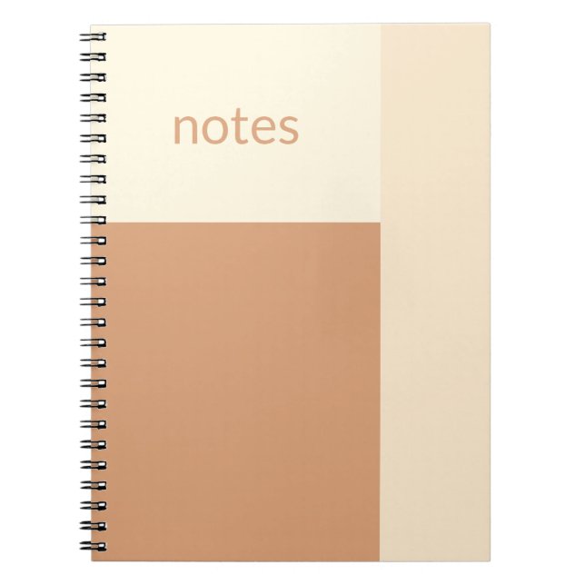 Cuaderno Chica limpio Tan y Personalizable crema (Frente)