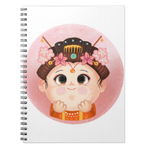 Cuaderno Chica lindo con disfraz de princesa china