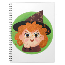 Cuaderno Chica lindo con traje de bruja