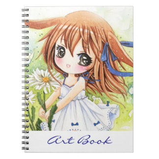 Cuaderno Chica lindo del animado con la margarita -