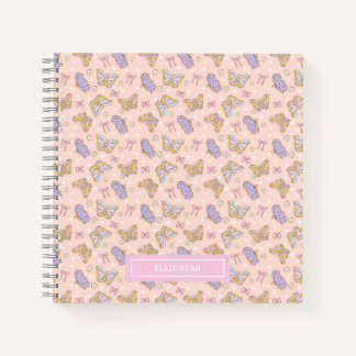 Cuaderno Chica Mariposa Caprichosa Personalizada