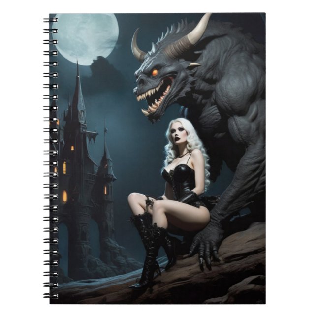 Cuaderno Chica medieval y monstruo (Frente)