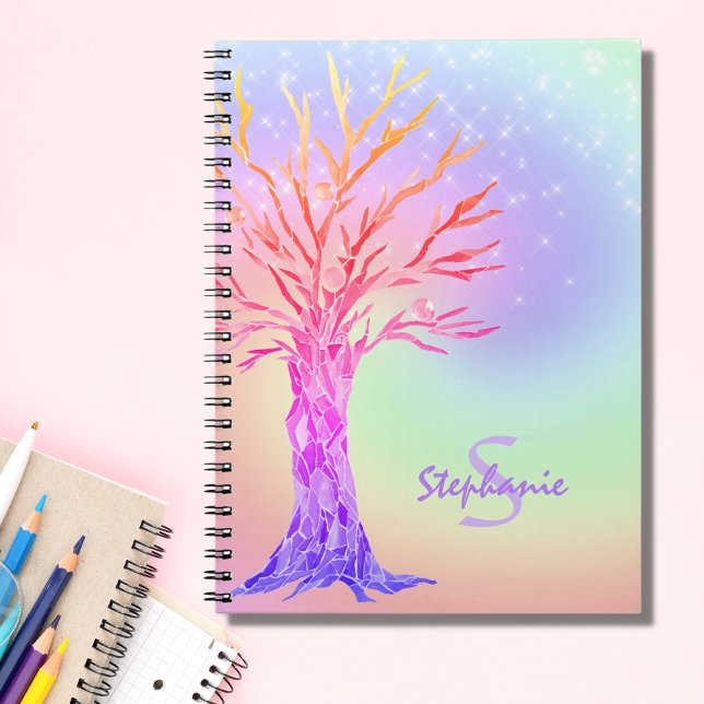 Cuaderno Chica Monograma de colores arcoiris (Subido por el creador)