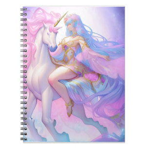 Cuaderno Chica montando un unicornio