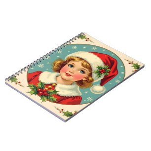Cuaderno Chica navideña victoriana acogedora y linda
