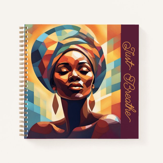 Cuaderno Chica negra afroamericana "respira" (Anverso)