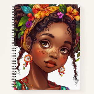Cuaderno Chica negra melanina hermana africana africa princ