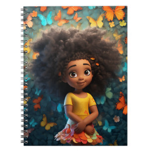 Cuaderno Chica negro magia melanina chicas de piel marrón f