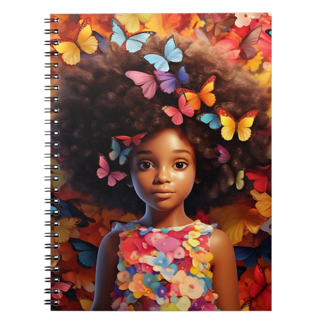 Cuaderno Chica negro magia melanina princesa chicas de piel (Frente)