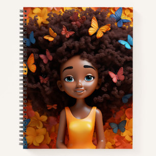 Cuaderno Chica negro magia melanina princesa chicas de piel