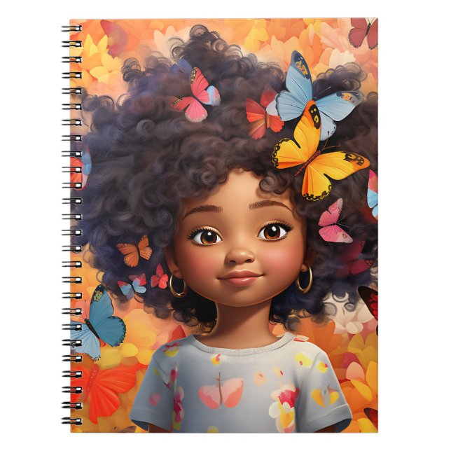 Cuaderno Chica negro magia melanina princesa chicas de piel (Frente)