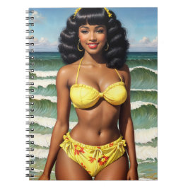 Cuaderno Chica negro Pinup Melanin Bikini Model