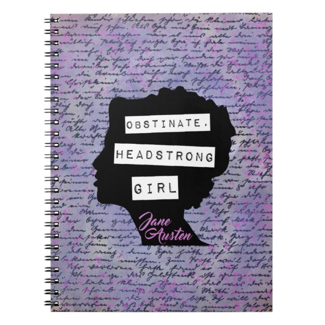 Cuaderno Chica obstinada y testaruda Orgullo y Prejuicio  (Frente)