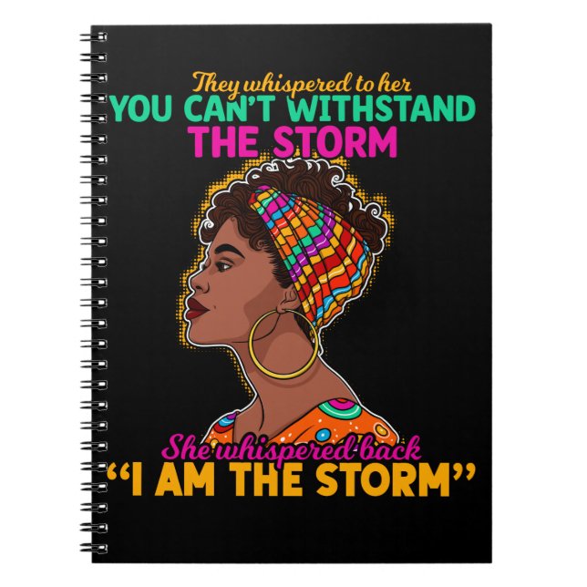 Cuaderno Chica Orgulloso de Patrimonio Africano-Estadounide (Frente)