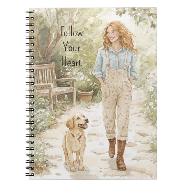 Cuaderno Chica Pelirroja & Su Perro (Frente)