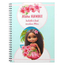 Cuaderno Chica personalizado de vacaciones veraniegas de Ch