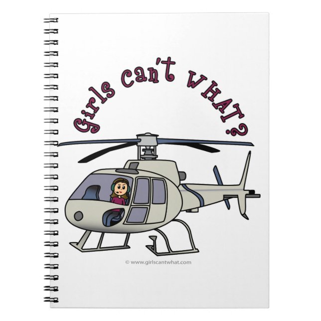 Cuaderno Chica piloto de helicópteros ligeros (Frente)
