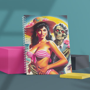 Cuaderno Chica Pin-up de Playa Zombie Espeluznante